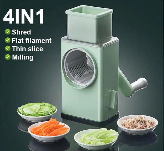 4 in 1 Multi-Function Vegetable Cutter & Slicer with Stainless Steel Blades