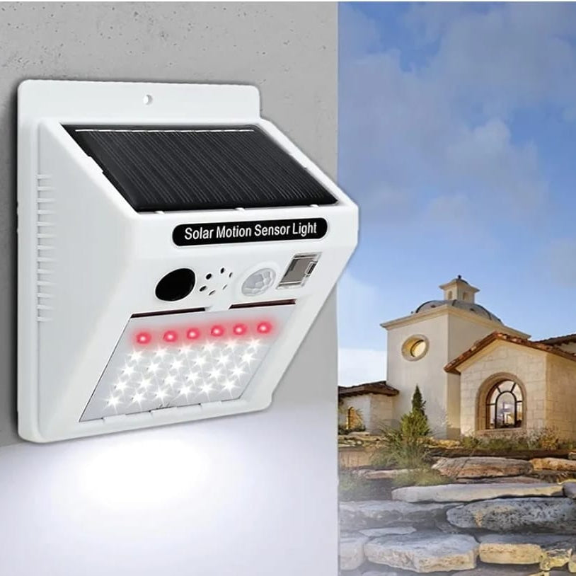 Alarm Sound Security Solar Lamp with Motion Detector & Remote Control