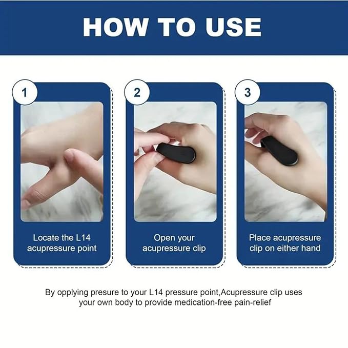 Sugar Control LI4 Acupressure Point Clip | Headache, Migraine &Tension Relief | Light Weight (1 pcs)