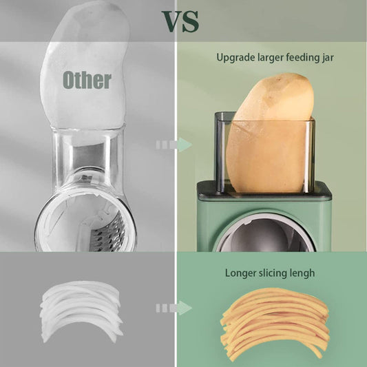 4 in 1 Multi-Function Vegetable Cutter & Slicer with Stainless Steel Blades