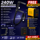 240W Fast Charging Cable with Invisible Stand + Free Fast Charger