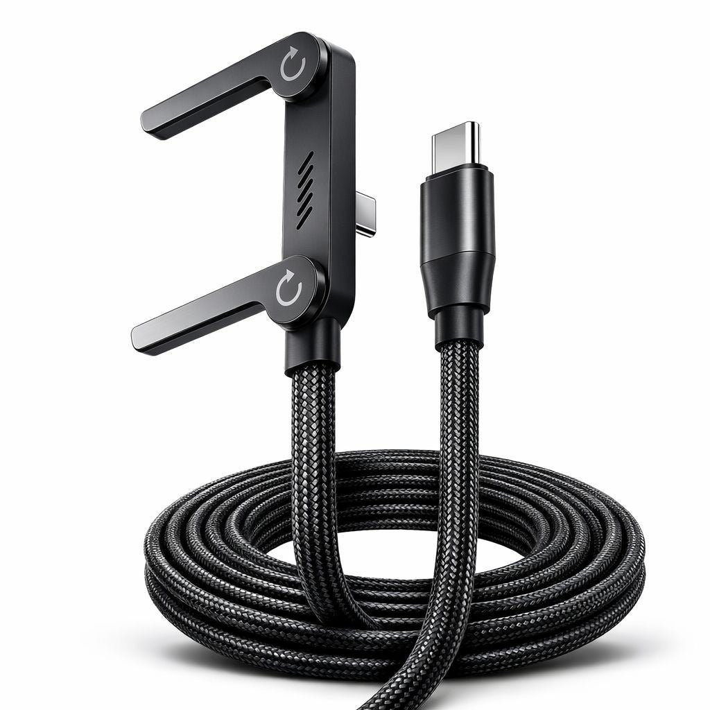 240W Fast Charging Cable with Invisible Stand + Free Fast Charger