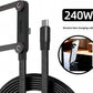 240W Fast Charging Cable with Invisible Stand + Free Fast Charger